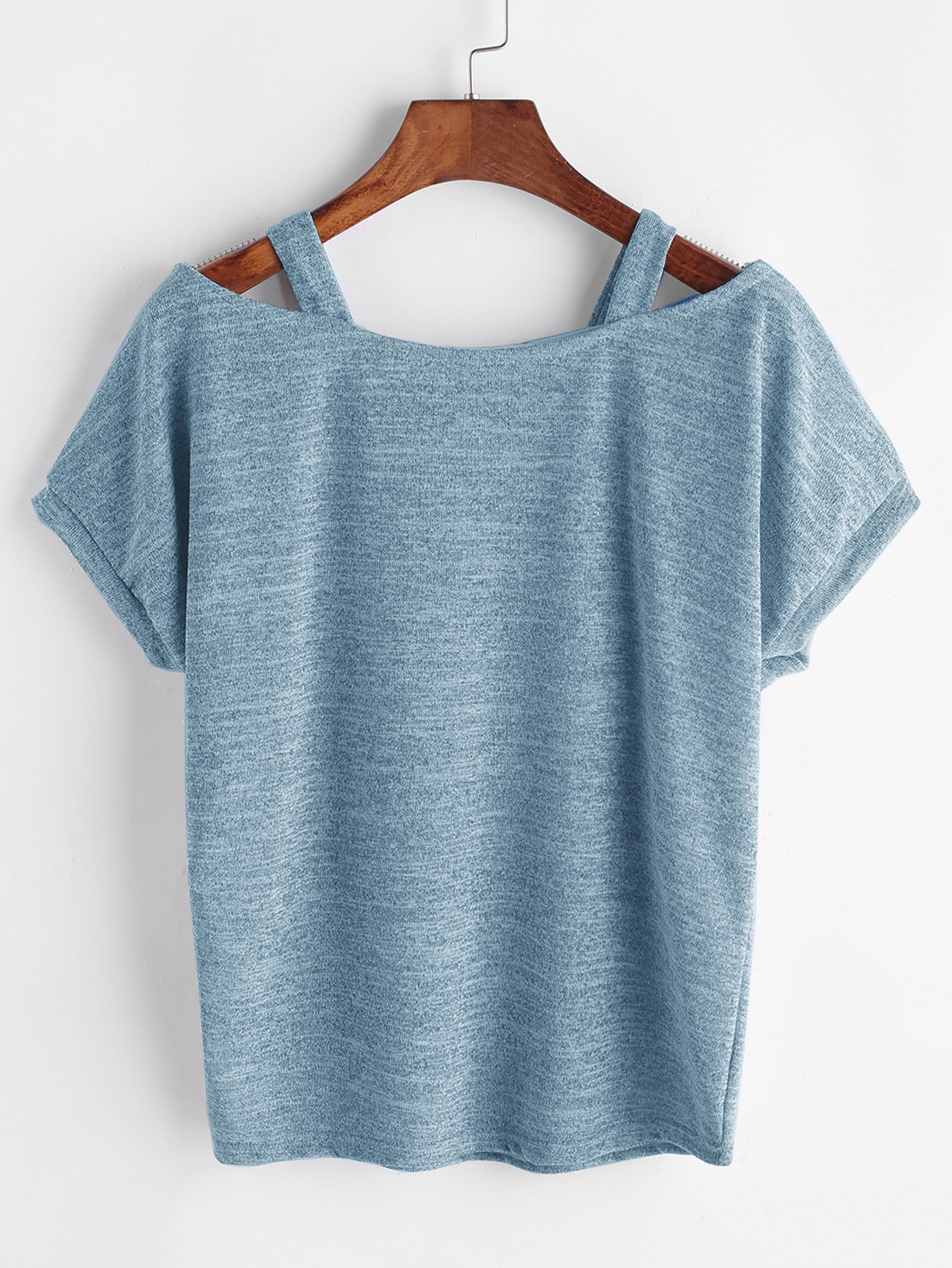 Open Shoulder Slub Tee