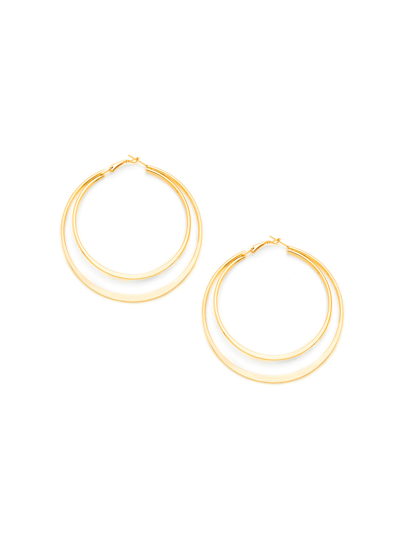 Layered Open Hoop Earrings SheIn(Sheinside)