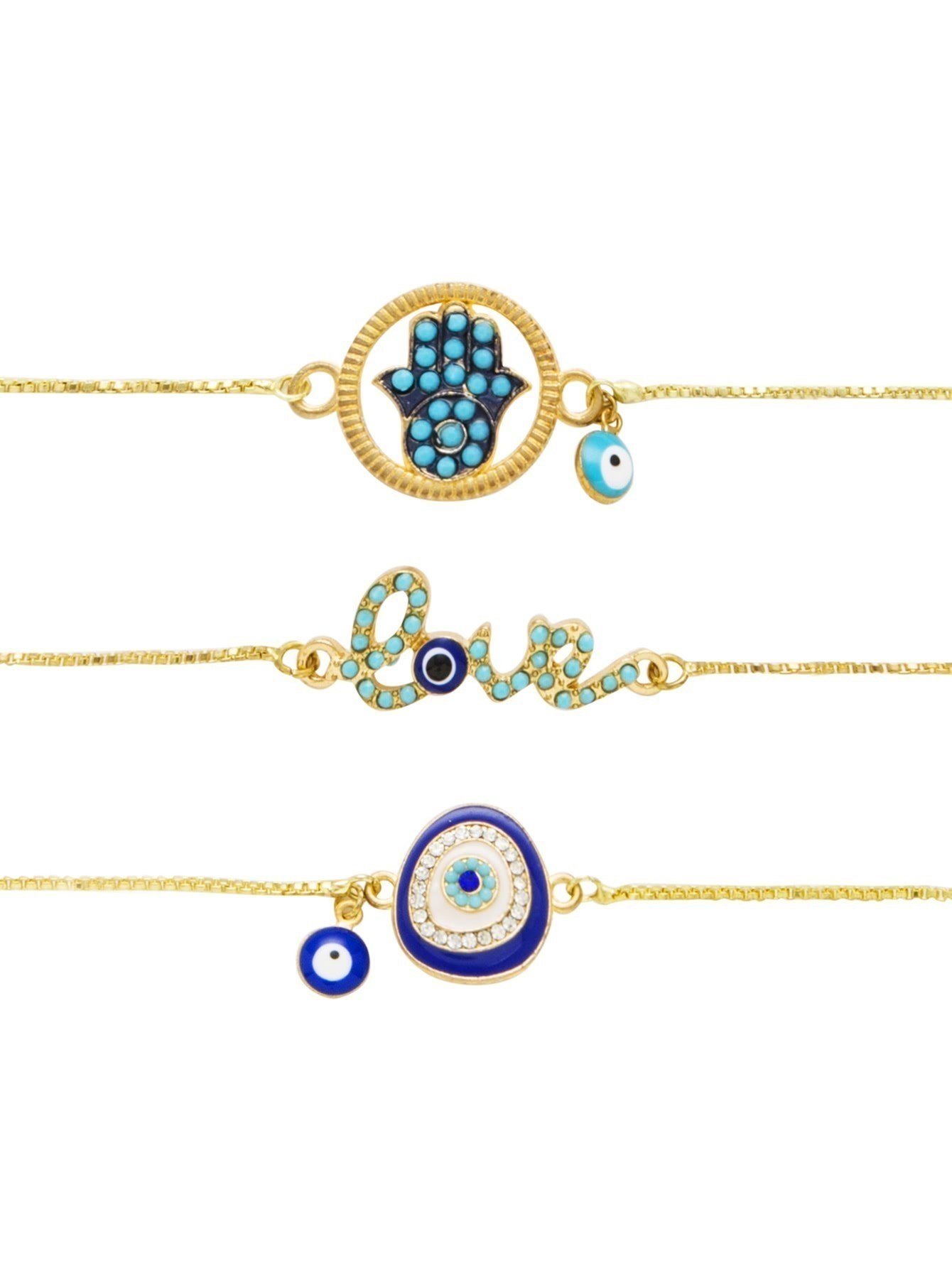 где купить Palm & Letter Love Design Link Bracelet Set по лучшей цене