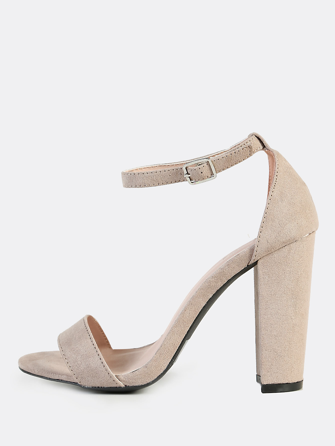 taupe heels with ankle strap