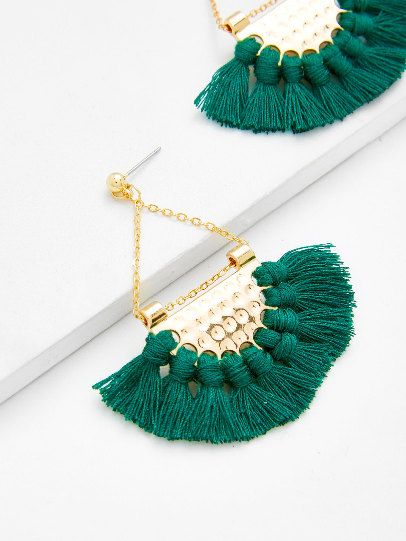 Mini Tassel Drop Earrings SheIn(Sheinside)
