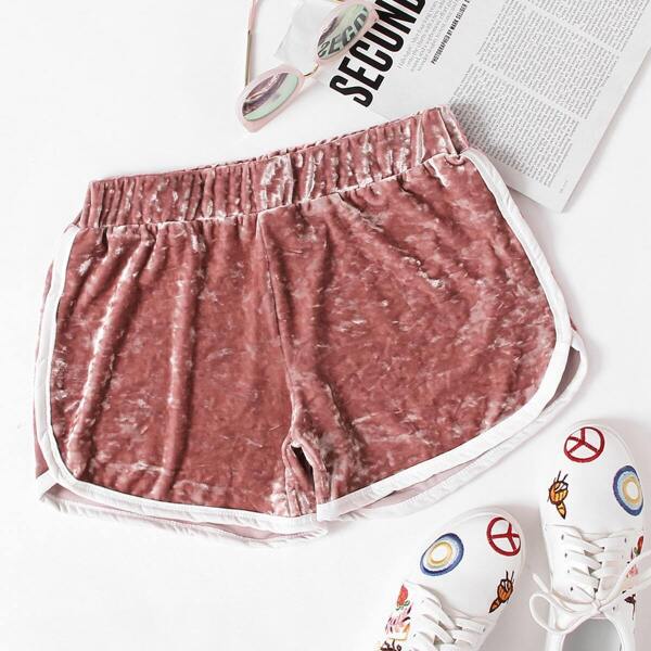 Velvet Contrast Trim Elastic Waist Shorts
Velvet Contrast Trim Elastic Waist Shorts