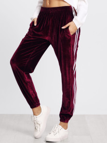 Tape Side Velvet Sweatpants