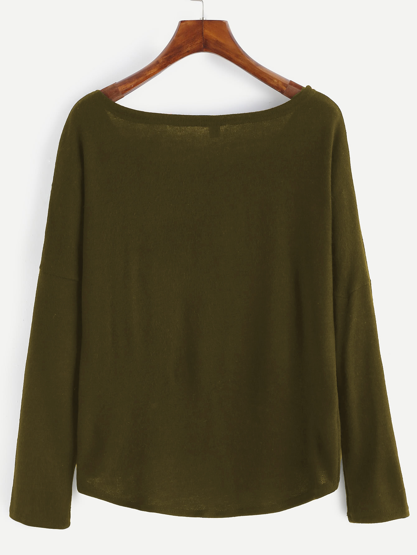 Drop Shoulder High Low Knitwear SheIn(Sheinside)