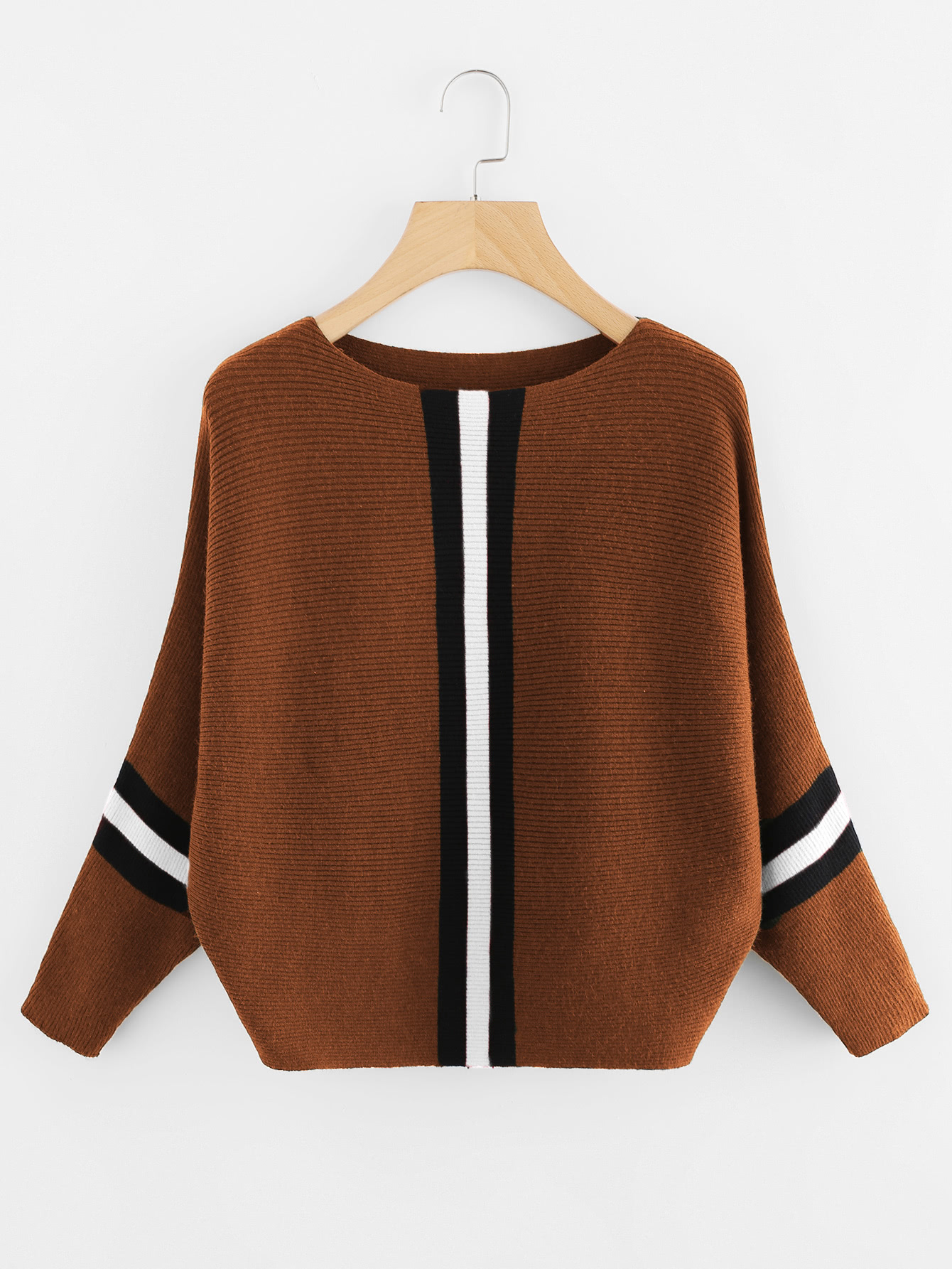 Модный джемпер в рубчик