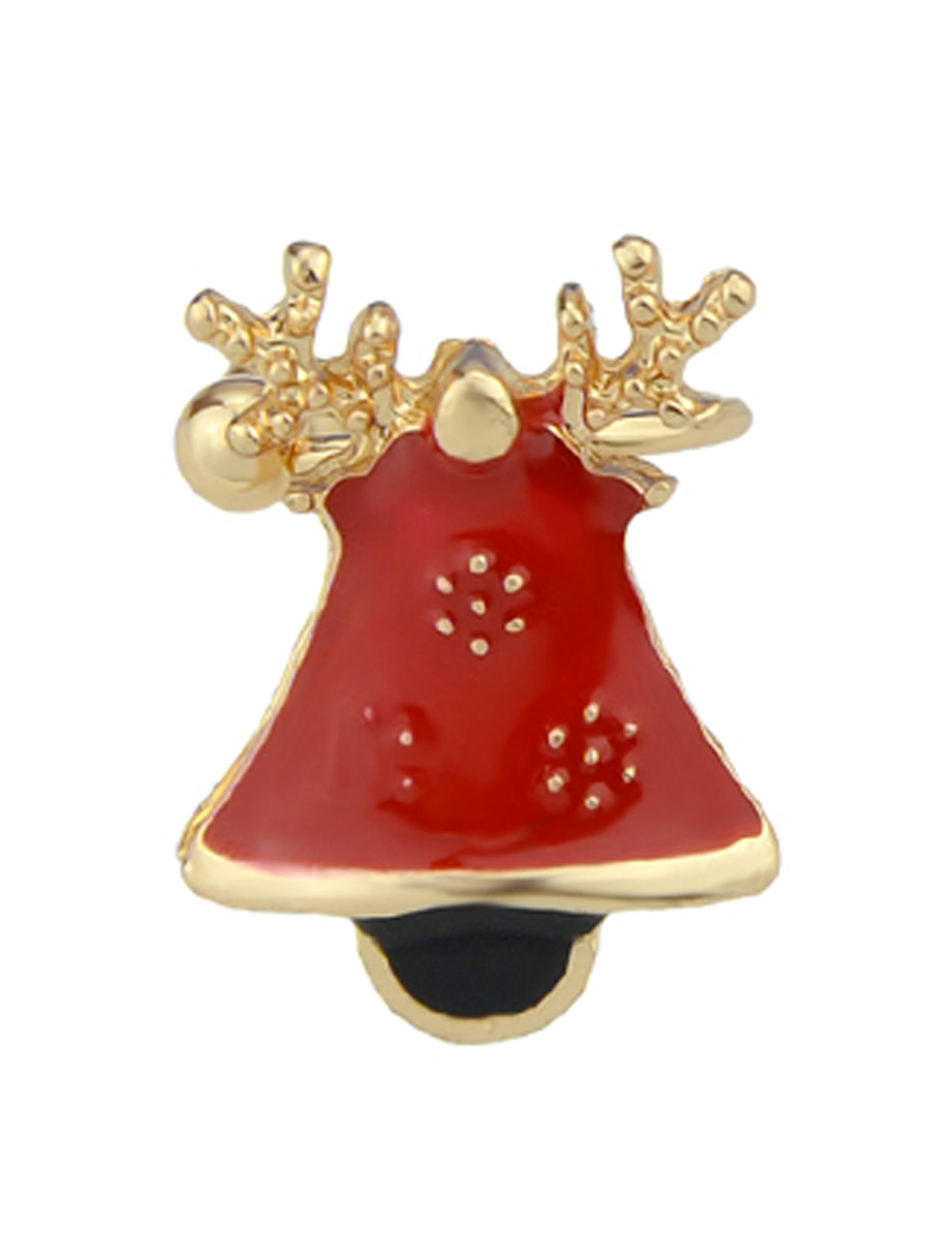 Bell 1Pc Christmas Jewelry Enamel Santa Snowflake Deer Gift Box Snowman Ear Cuff Cartilage Clip Earrings