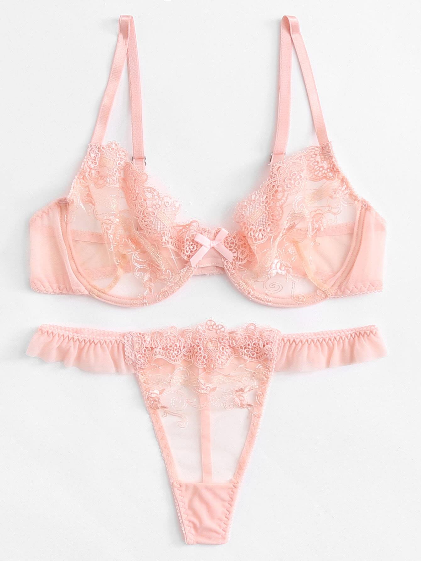 Embroidered Crochet Lace Set Shein Sheinside embroidered crochet lace set shein sheinside