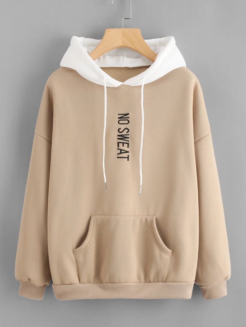 Letter Letter Kangaroo Hoodie Embroidered Embroidered Hoodie Embroidered Pocket Letter Pocket Kangaroo rxqtrXZCw