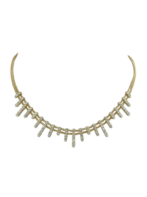 Full Diamond Luxury Choker Necklace silver full heart diamond necklace