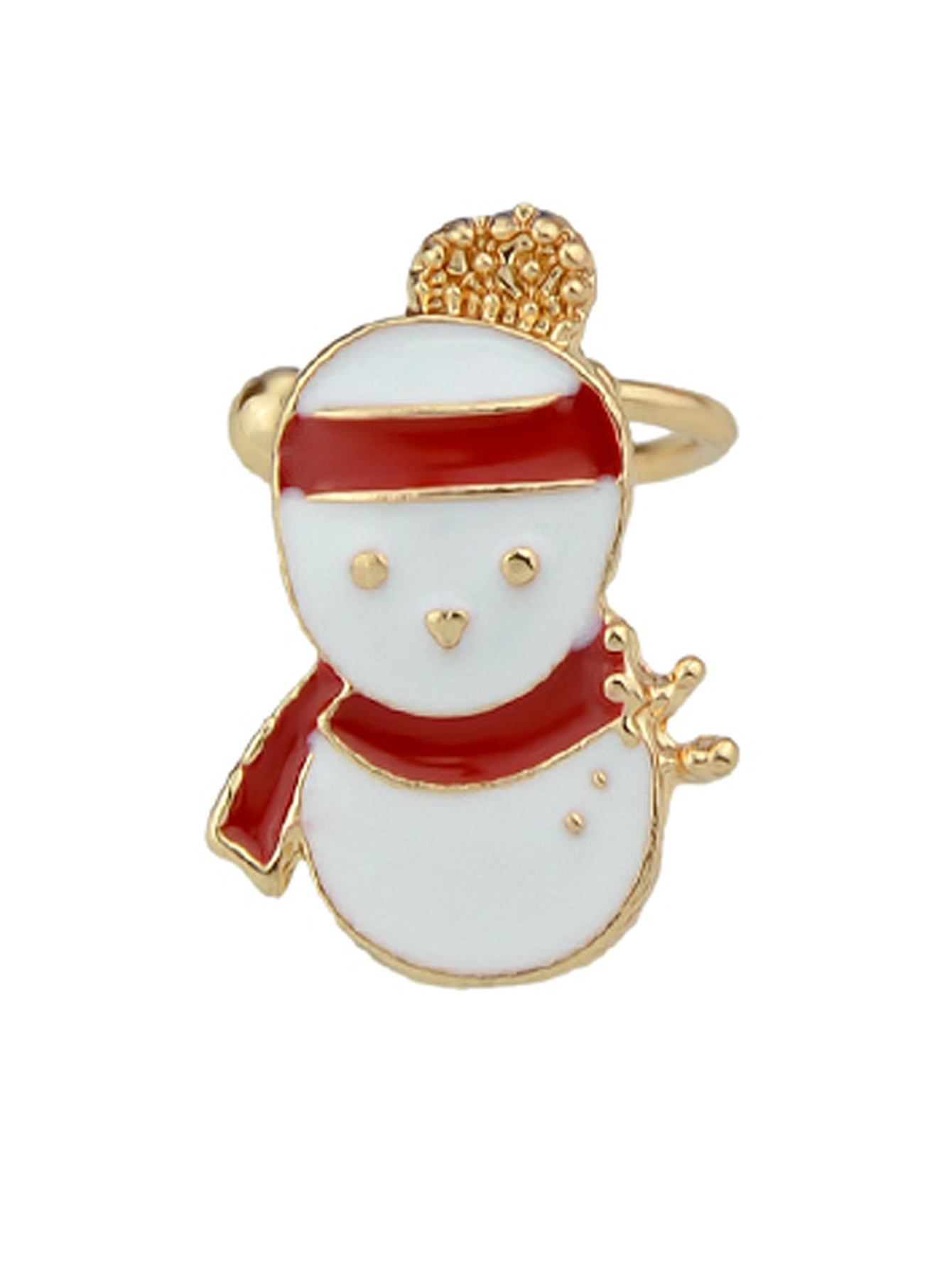 Snowman 1Pc Christmas Jewelry Enamel Santa Snowflake Bell Deer Gift Box Ear Cuff Cartilage Clip Earrings