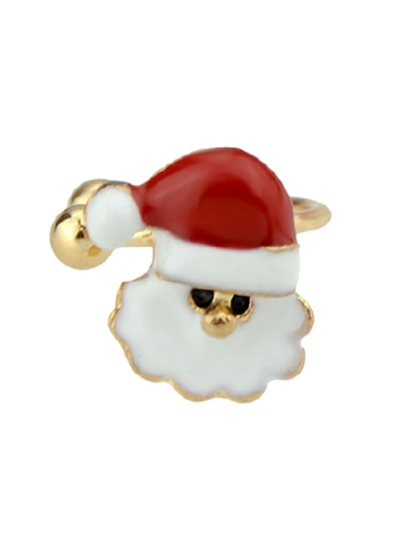 Santa 1Pc Christmas Jewelry Enamel Snowflake Bell Deer Gift Box Snowman Ear Cuff Cartilage Clip Earrings