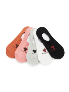 Cat Pattern Invisible Socks 5pairs