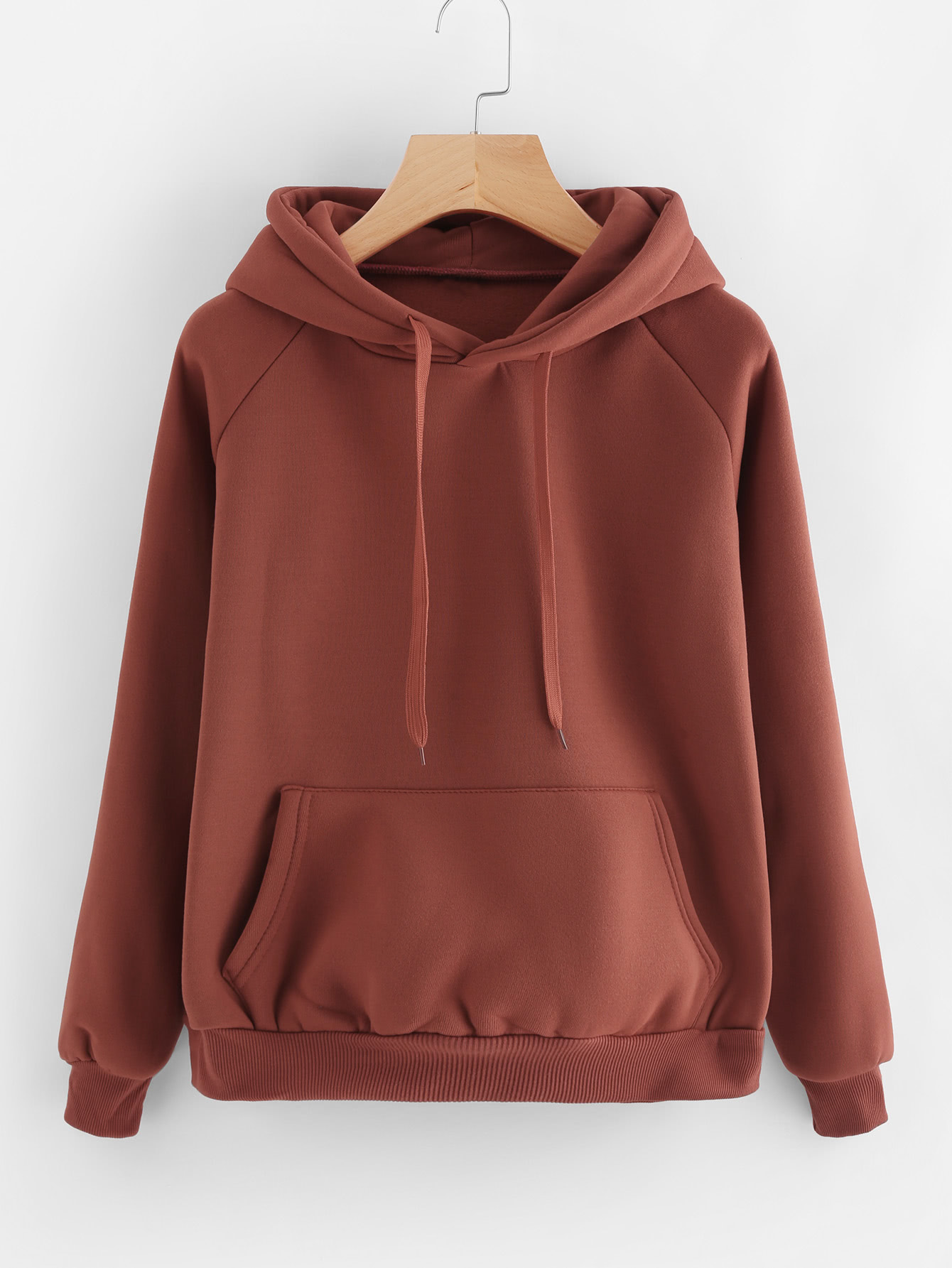 Kangaroo Pocket Drawstring Hoodie plaid kangaroo pocket hoodie