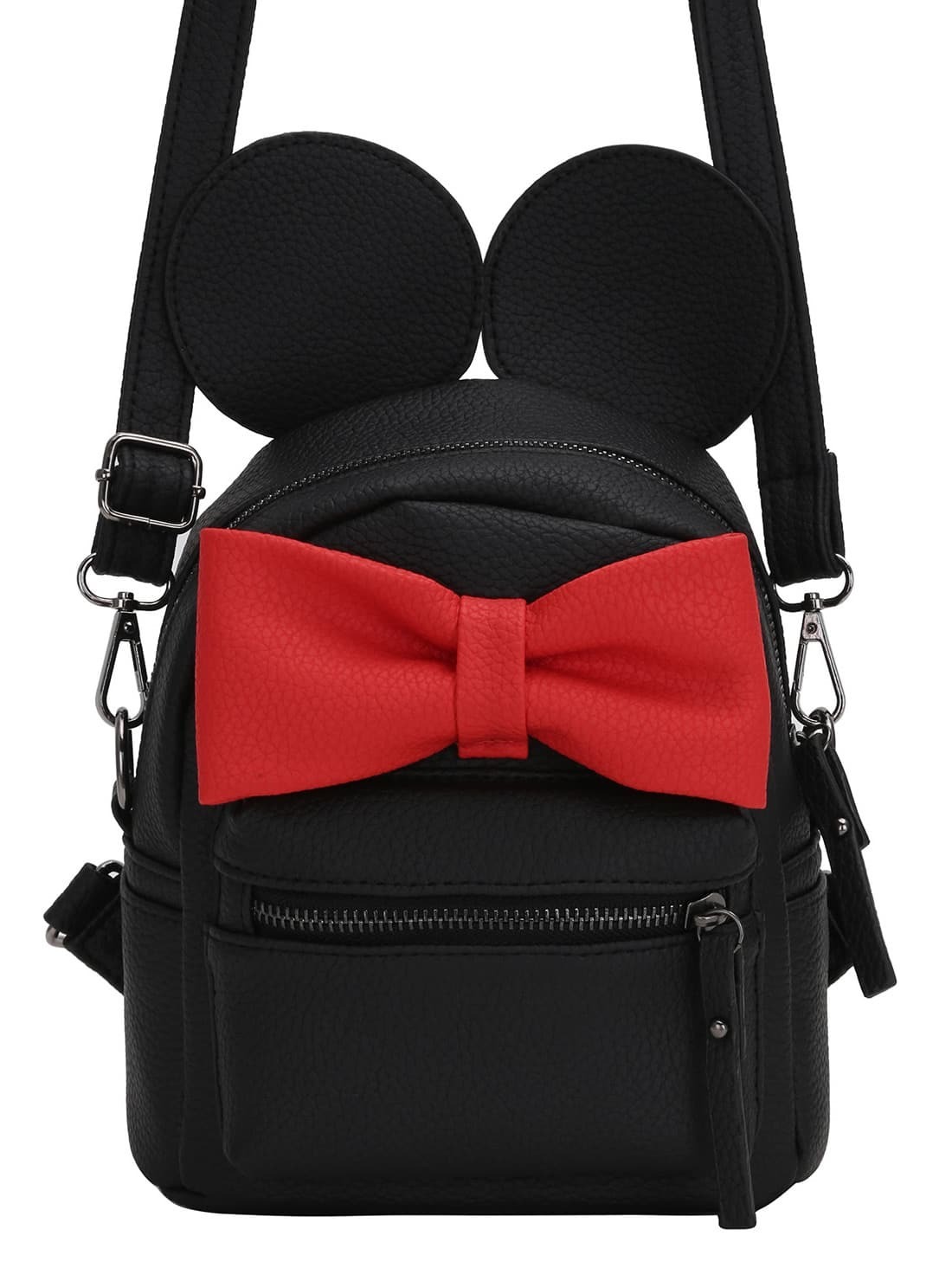 Contrast Oversized Bow Tie Embellished Backpack SheIn(Sheinside)