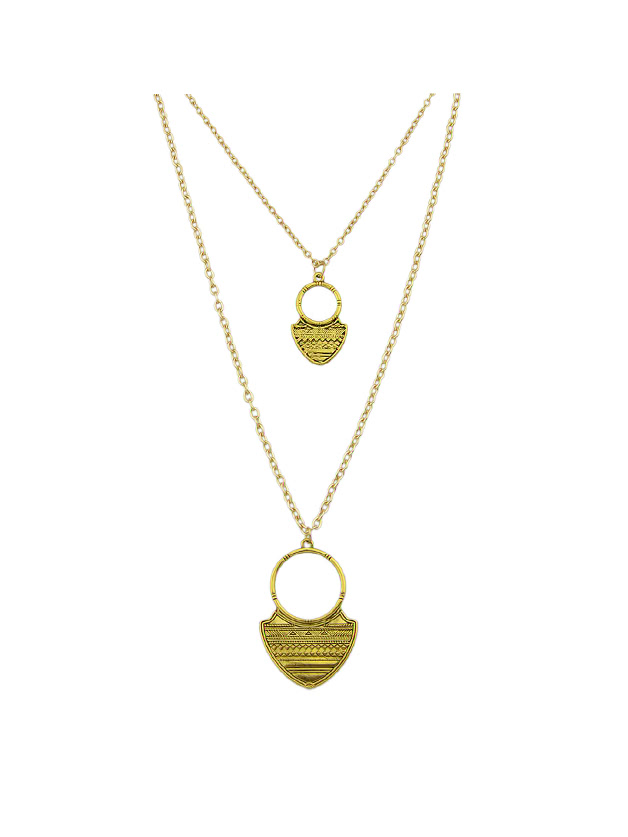 цены Gold Long Multi-Layer Sweater Necklace
