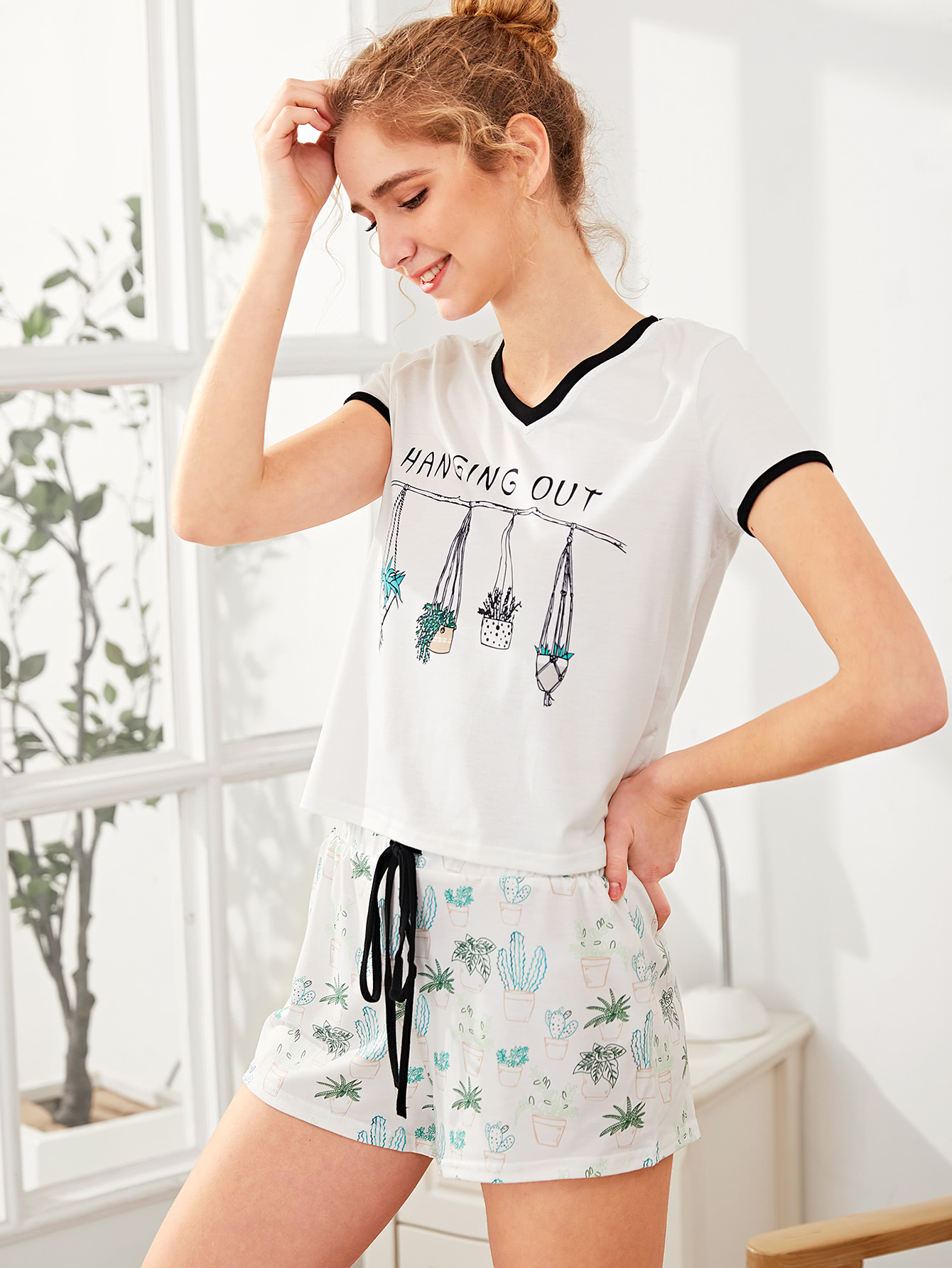 Модная пижама с принтом