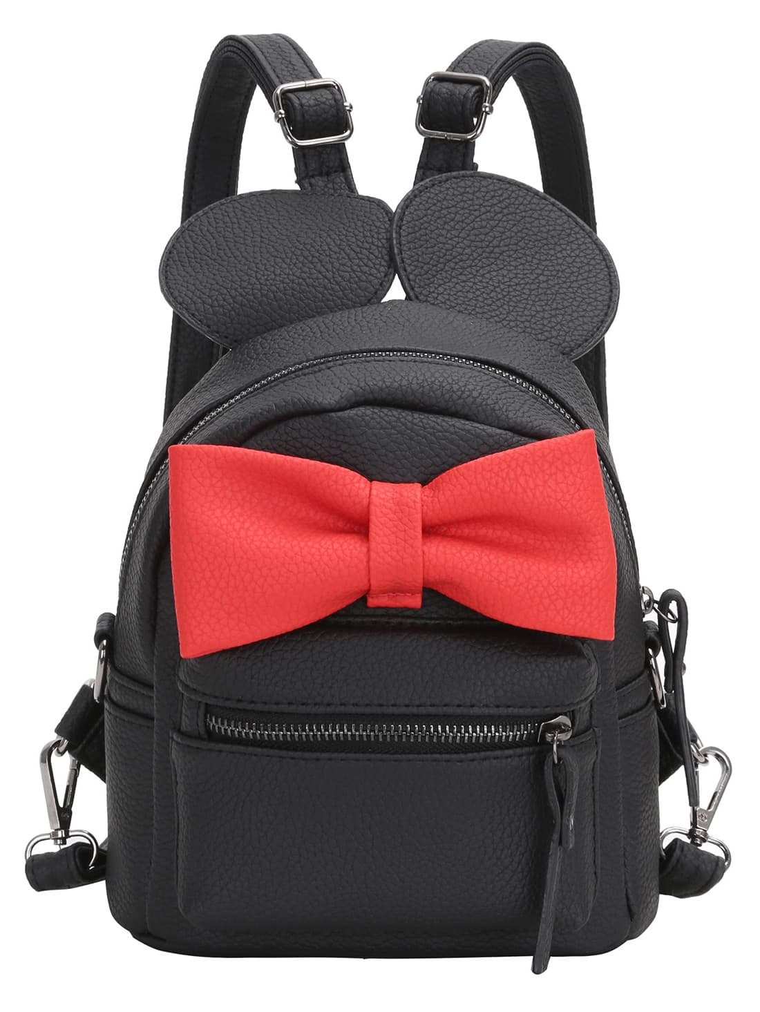 Contrast Oversized Bow Tie Embellished Backpack