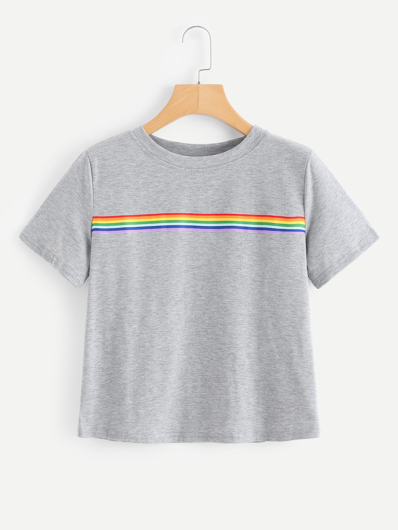 цена Contrast Striped Tape Tee