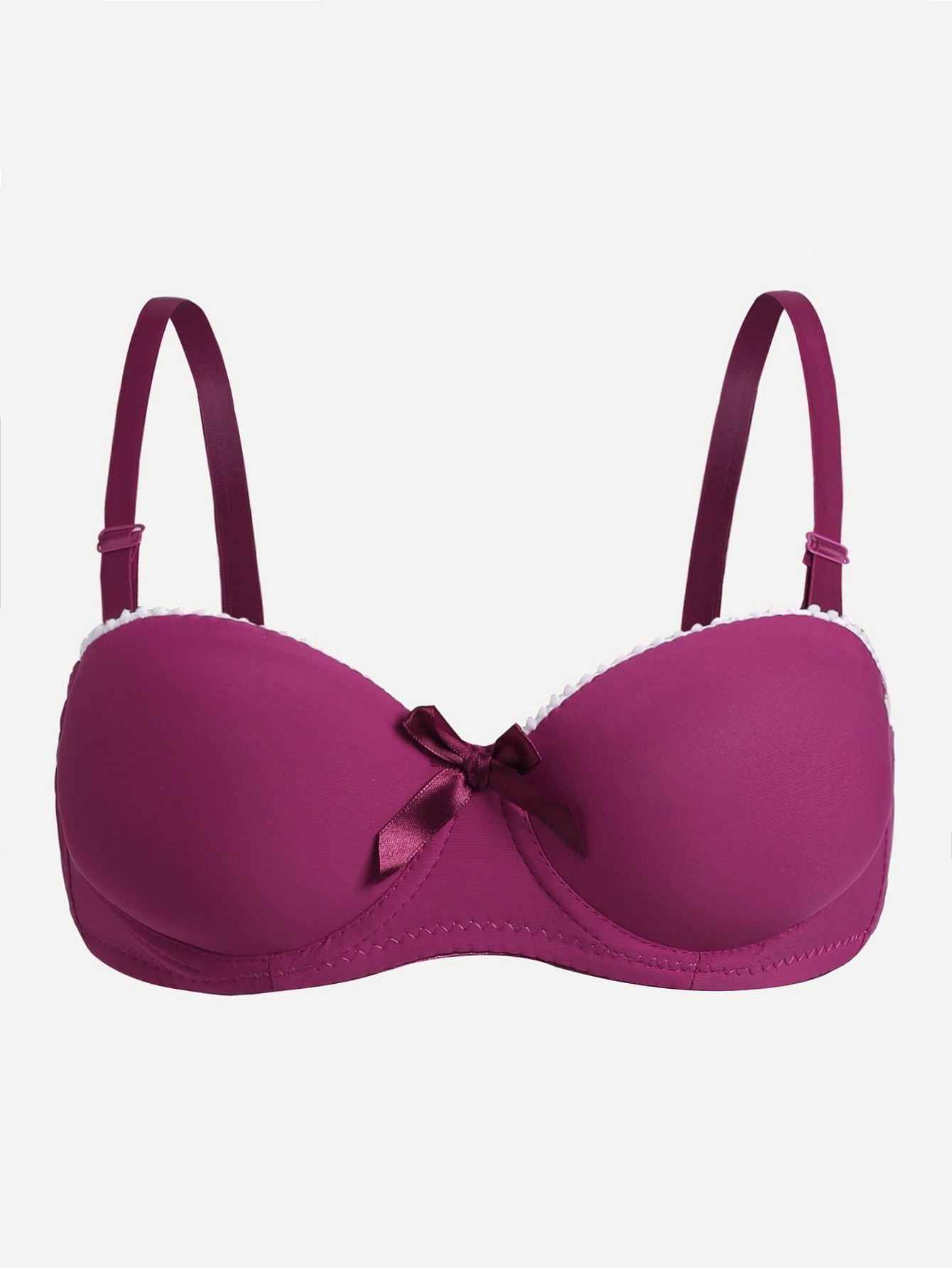 Adjustable Straps Bow Bra SheIn(Sheinside)