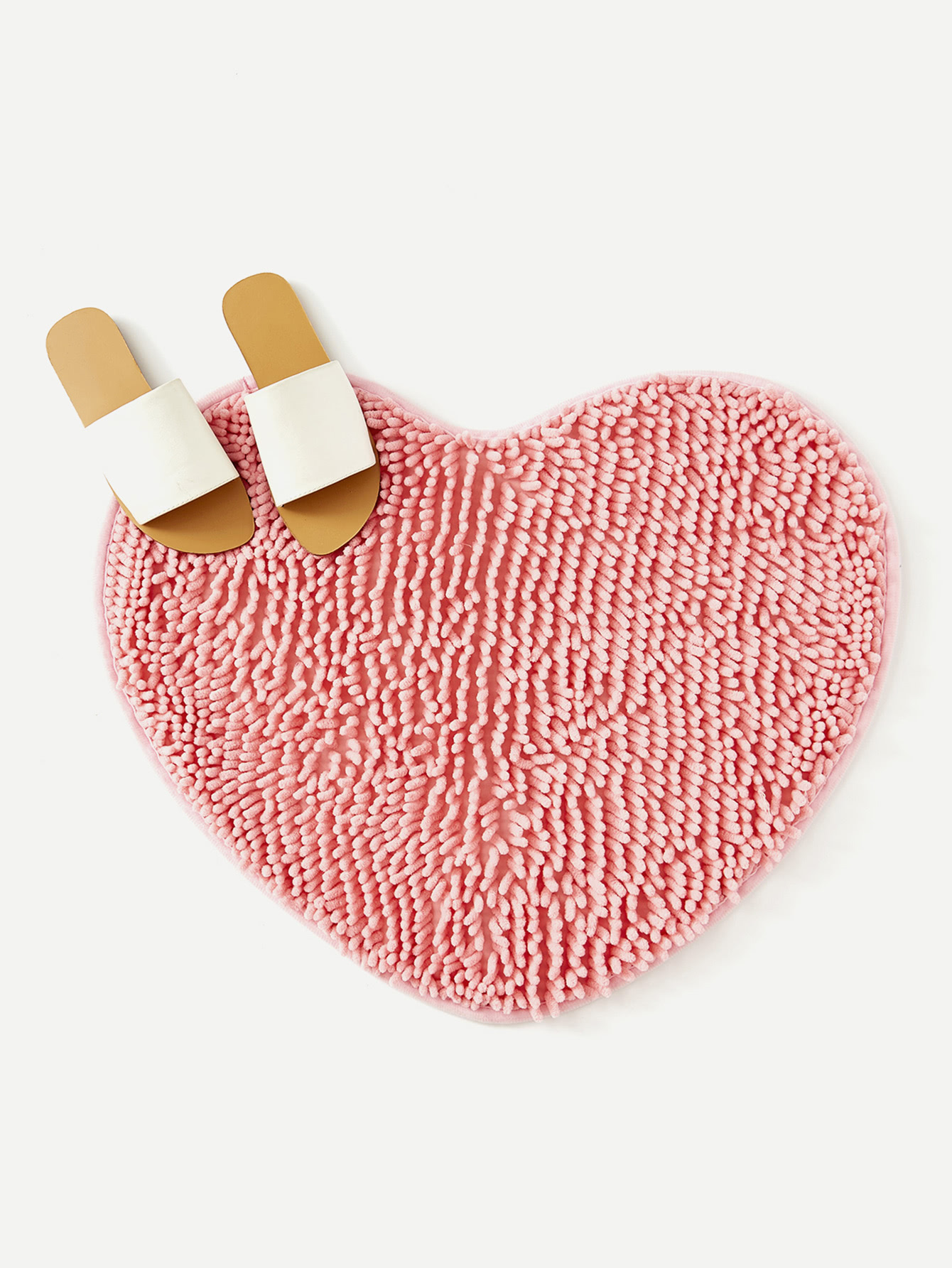 Heart Shape Microfiber Chenille Soft Fluffy Rug