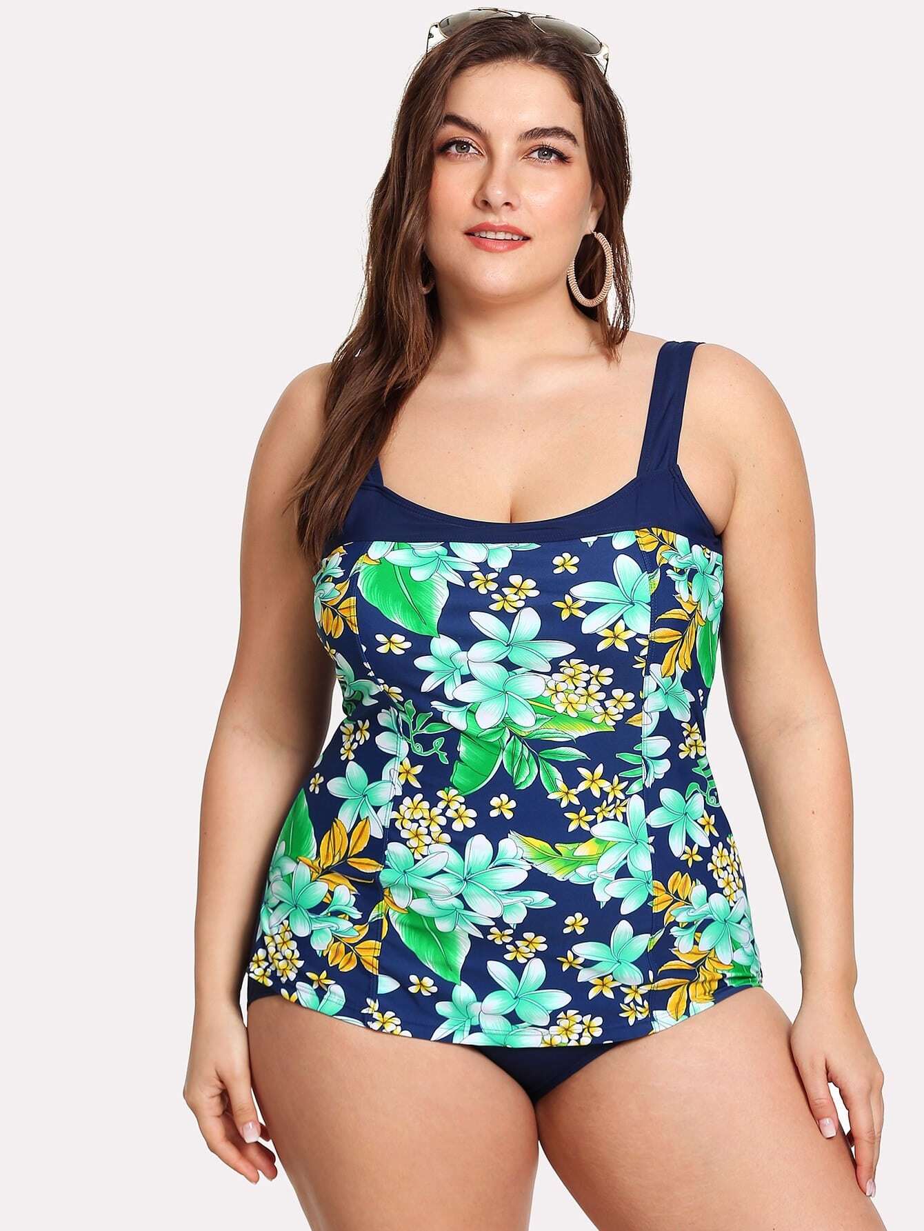 Calico Print Swimsuit