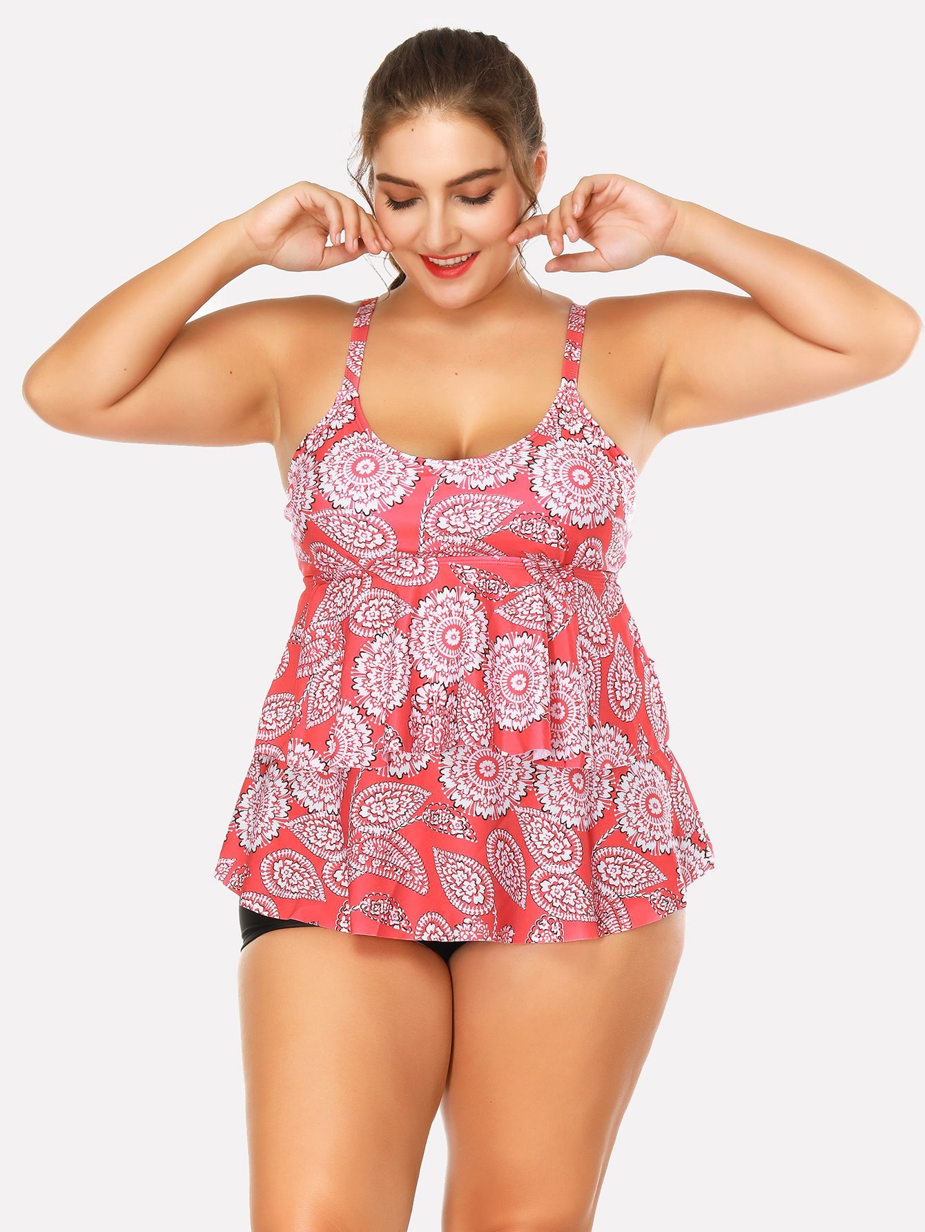 набор печати оборками жилет и курица и цветы