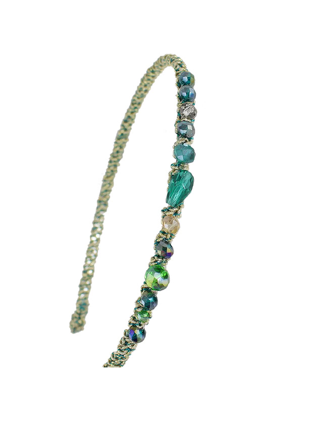 Green 3Pcs/Set Jewelry Beads Elastic Hairbands