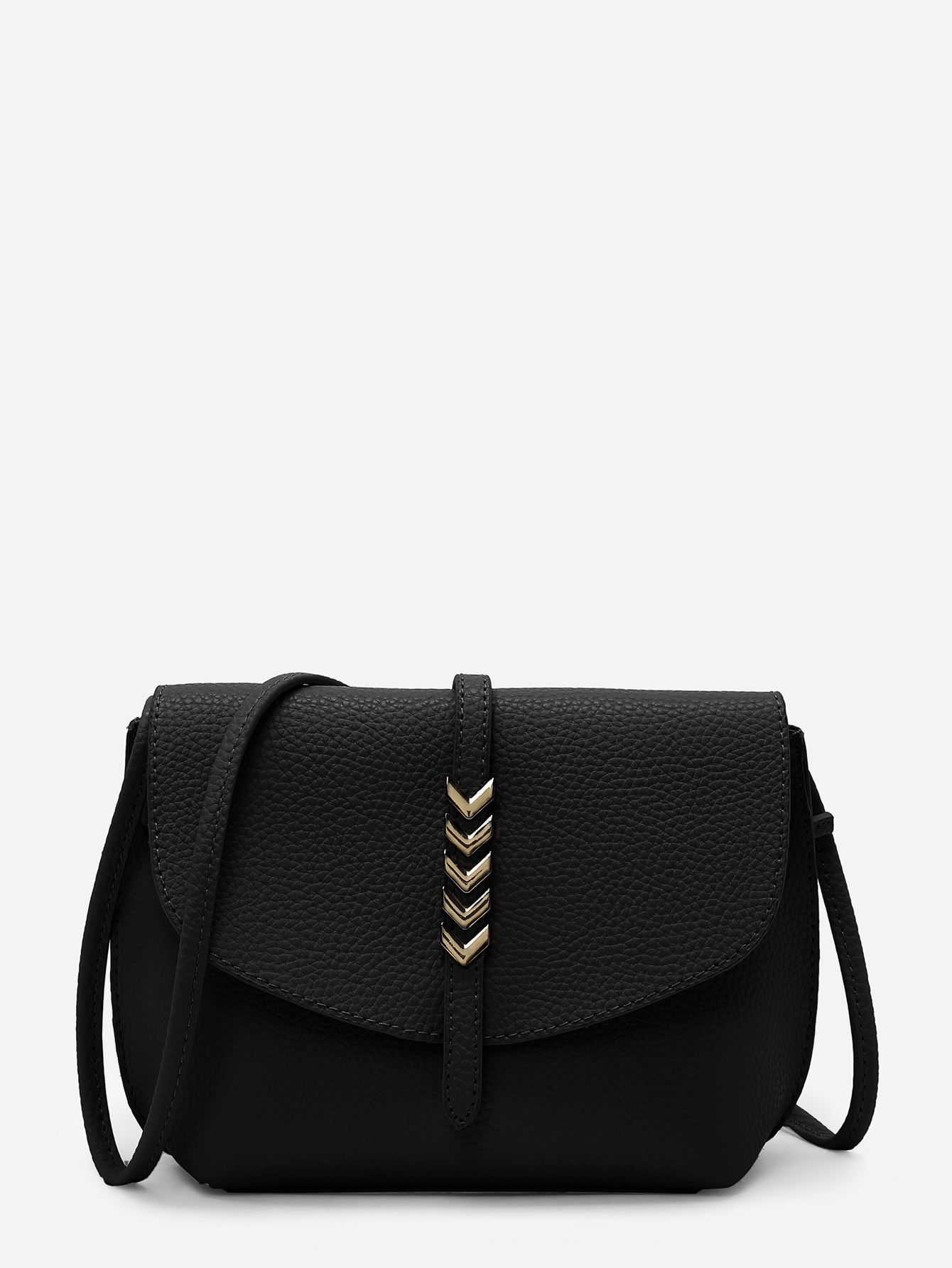 цена Metal Arrow Front PU Crossbody Bag