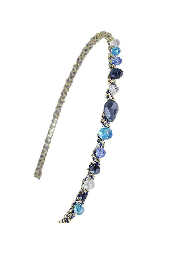 Blue 3Pcs/Set Jewelry Beads Elastic Hairbands