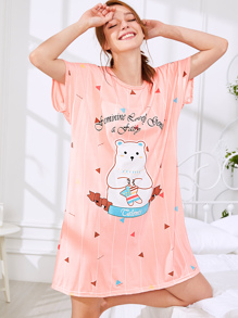 Bear Print Nightdress