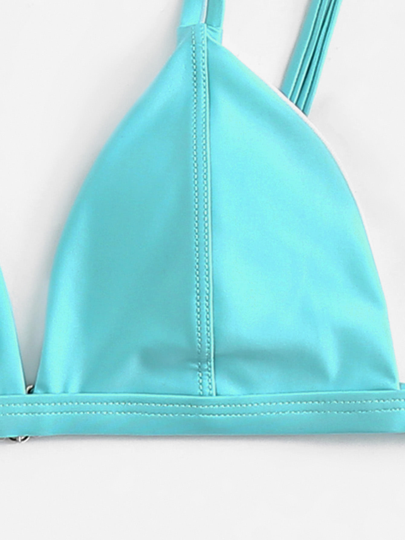 Palm Print Double Straps Bikini Set SheIn(Sheinside)