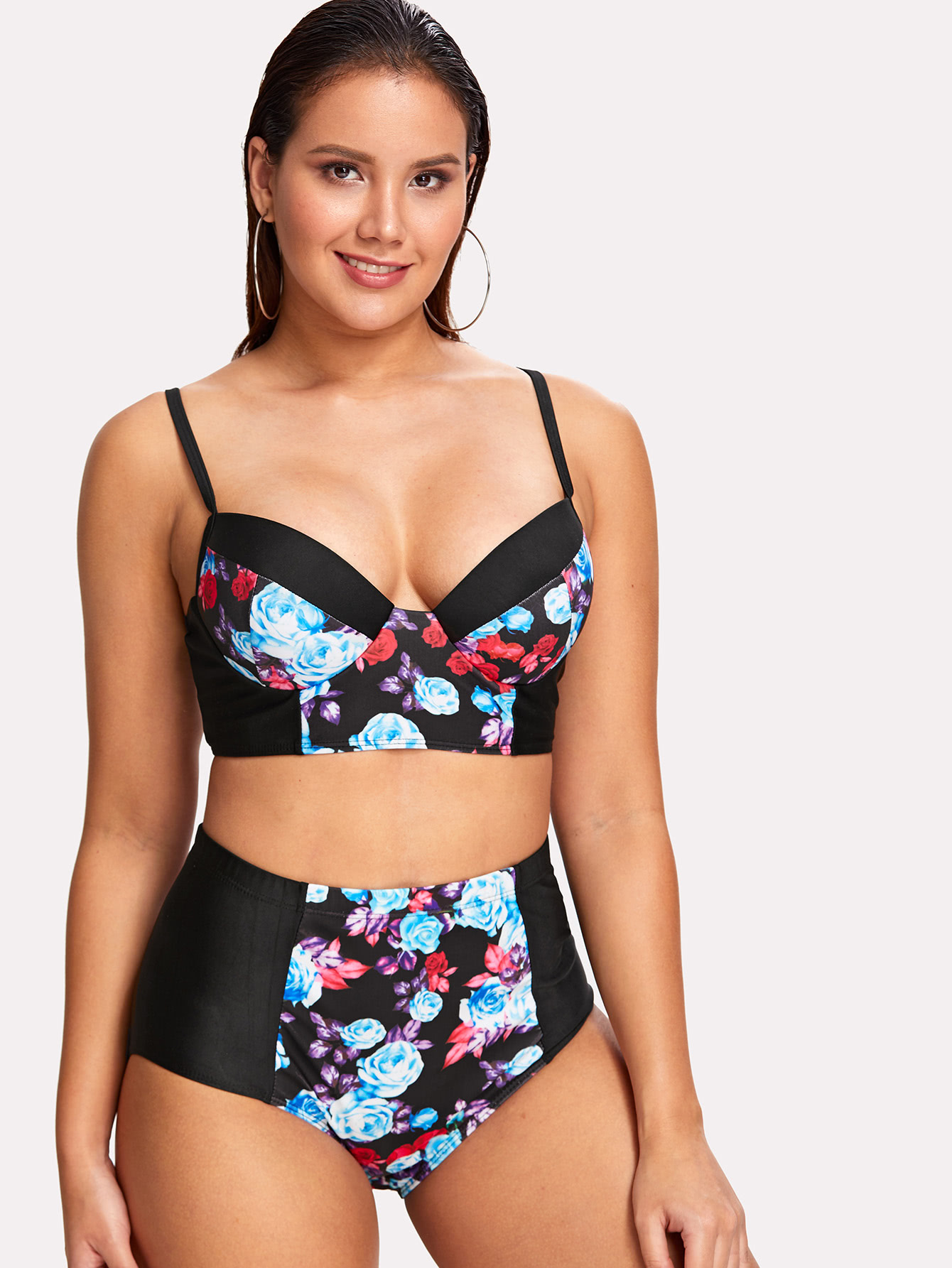 Комплект бикини с принтом цветы