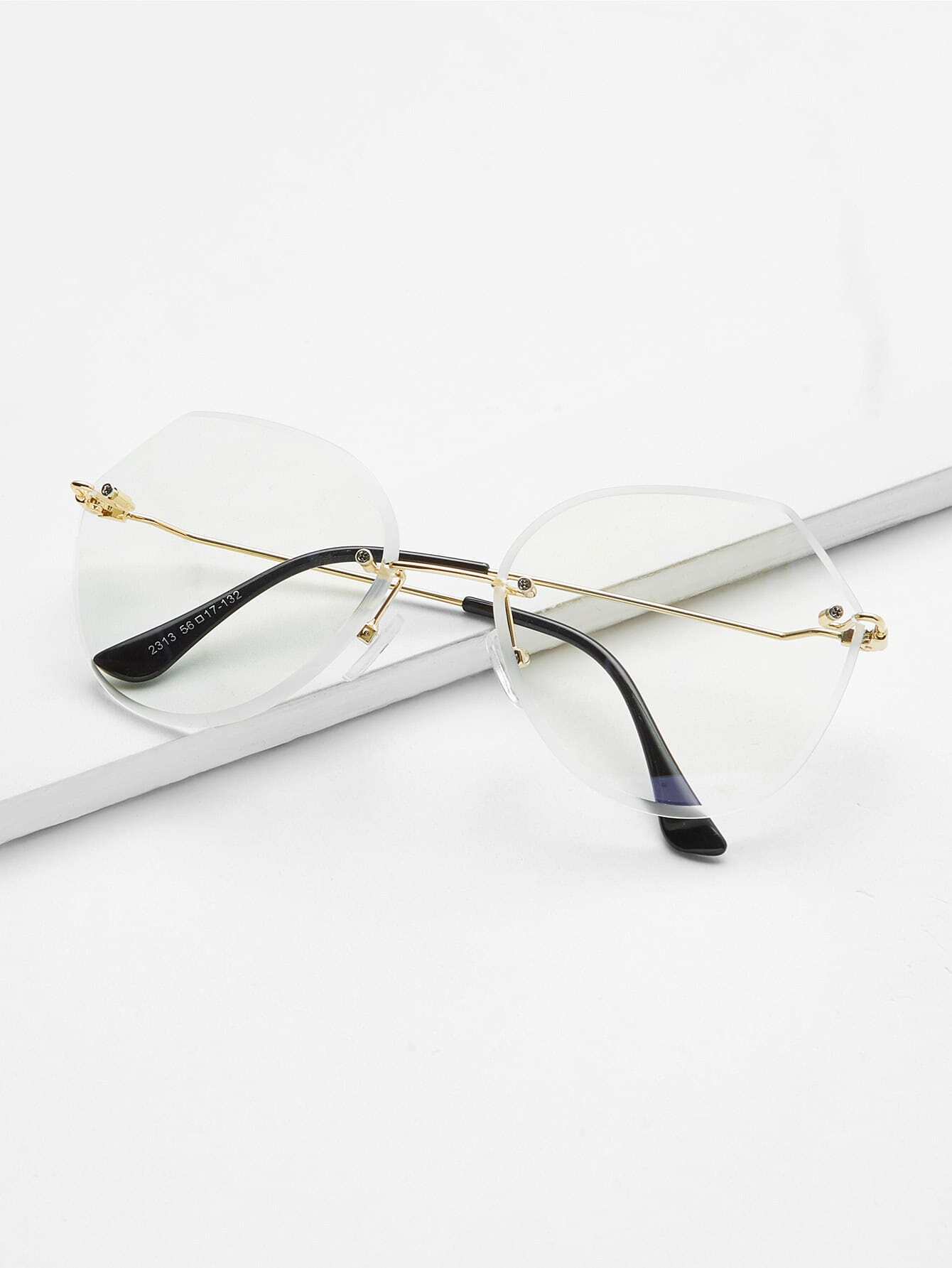 Металлические оправы без очков Солнцезащитные очки