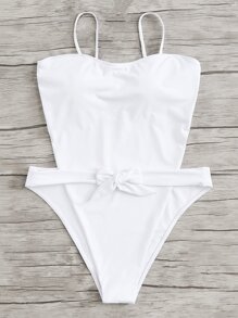 Bow Tie Backless Swimsuit