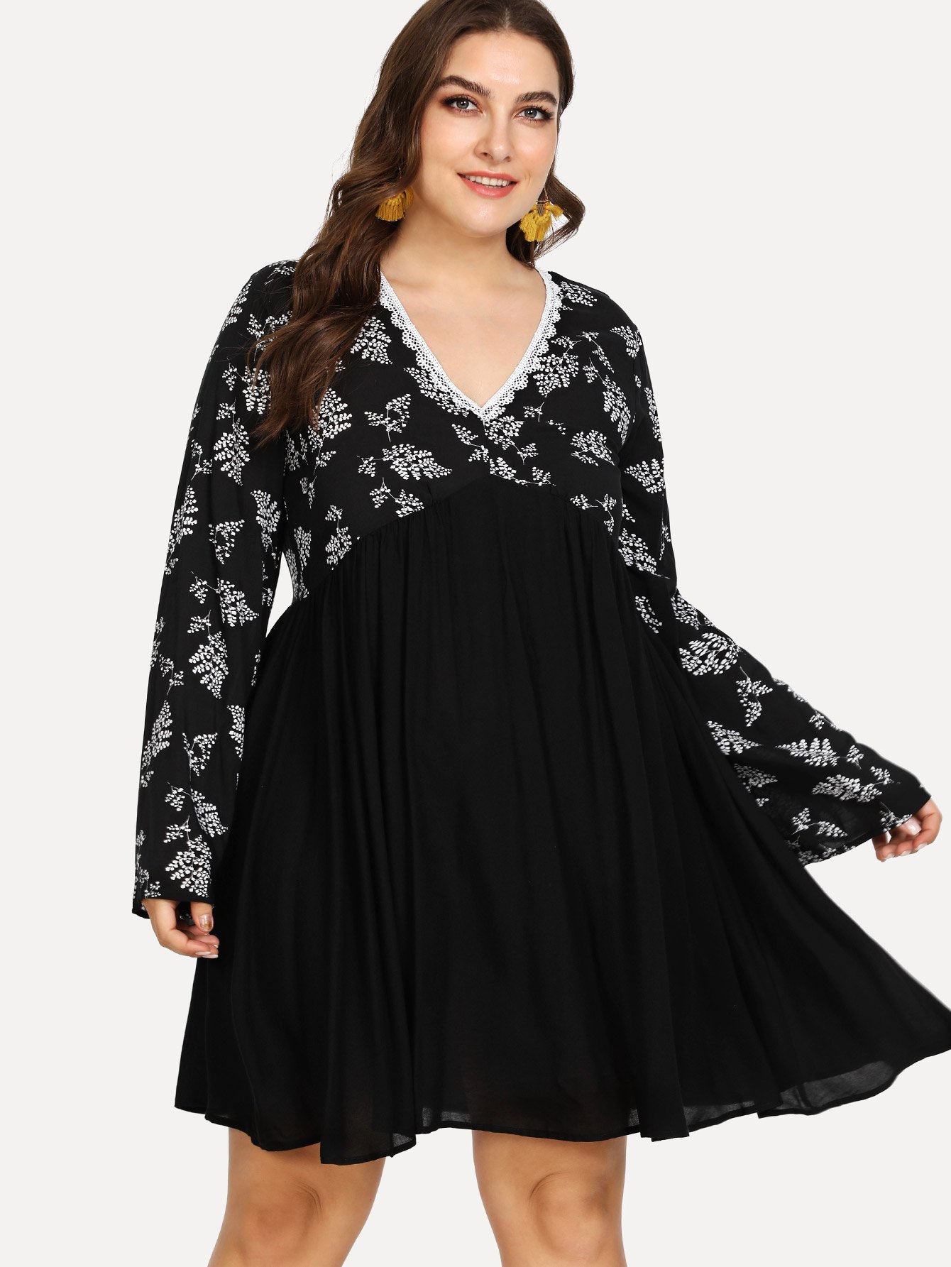 Bell Sleeve High Waist Mix and Match Dress small beginnings mix and match