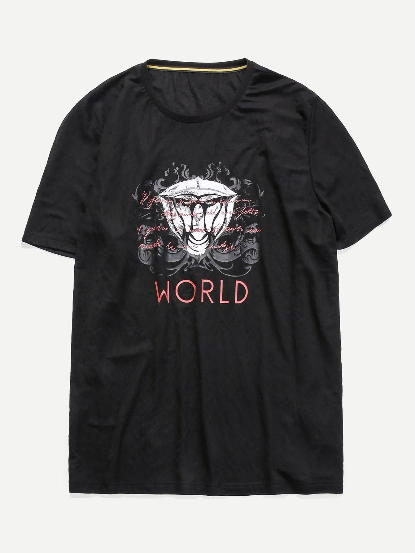 Men Abstract Print Tee