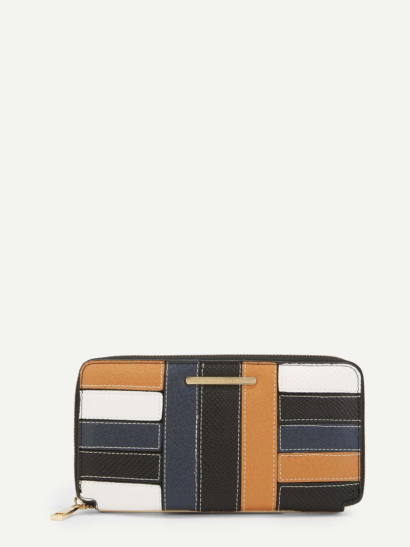 Zip Around Splice Patch Wallet