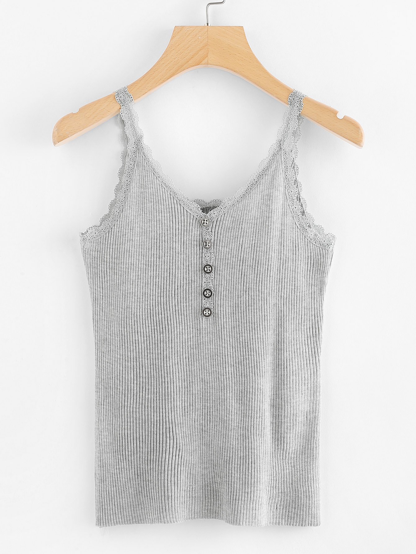 цены Single Breasted Ribbed Cami Top