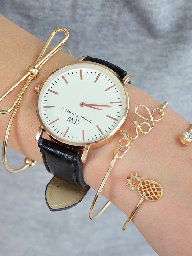 Gold Bow Pineapple Bracelet