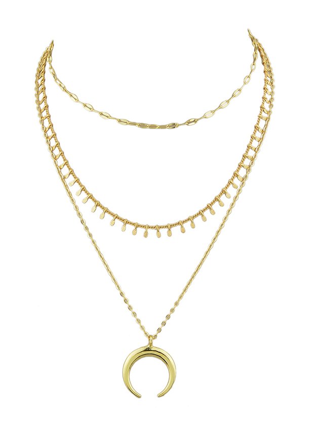 Multi-Layer Moon Necklace