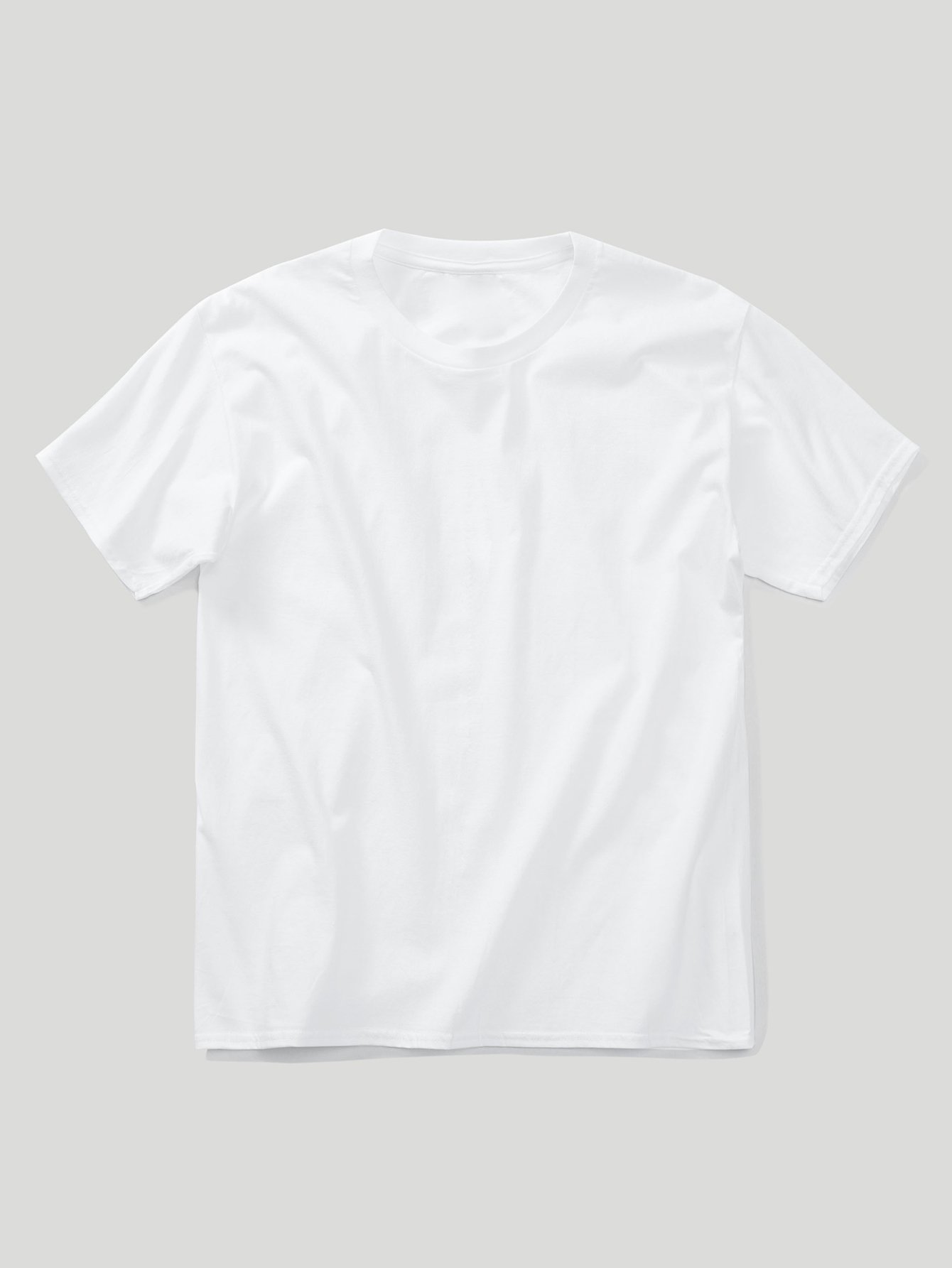 Men Solid Basic Tee
