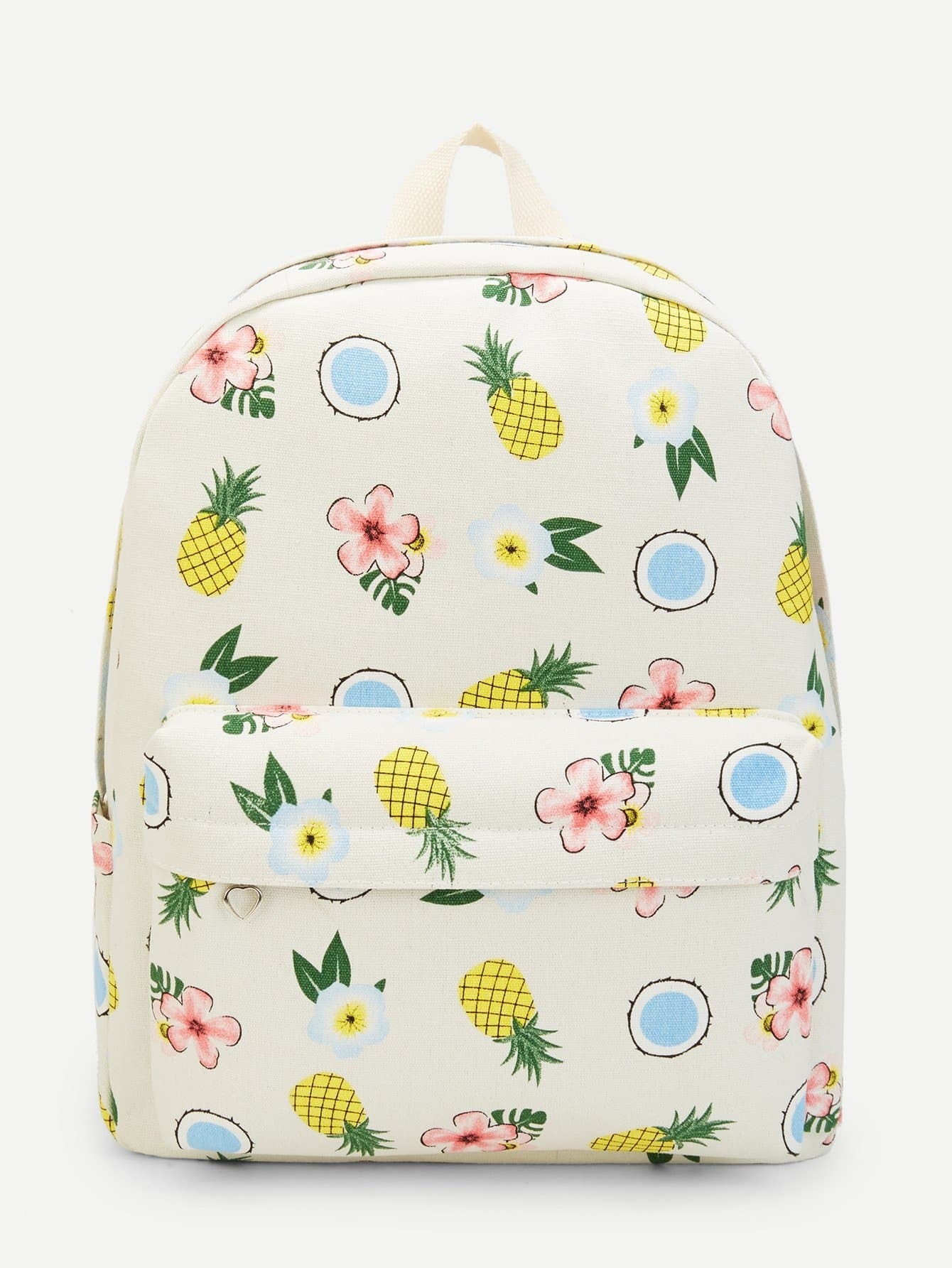 Сумка с принтом ананас и цветы