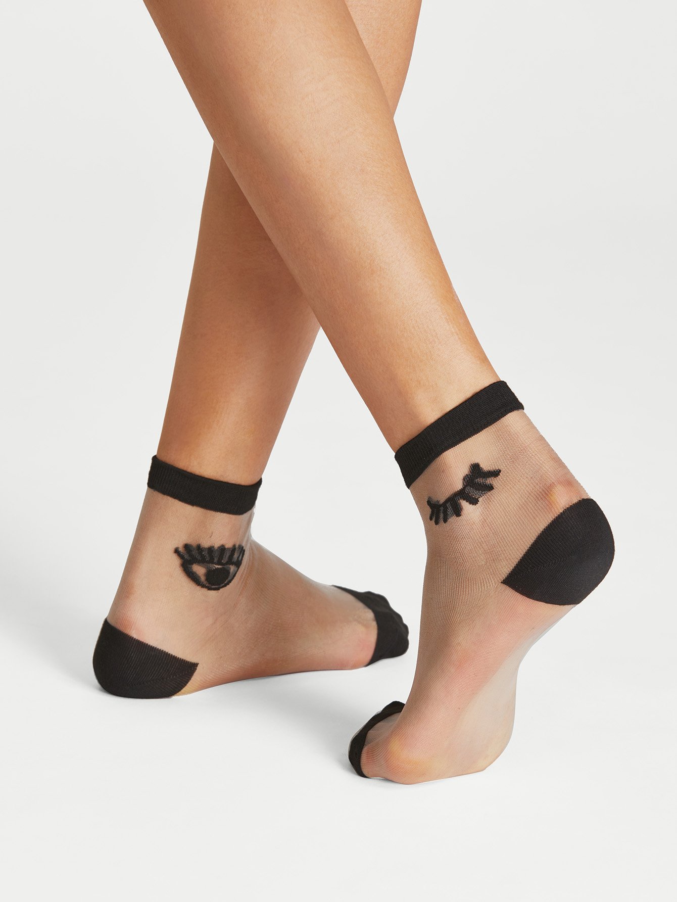 Eye Pattern Mesh Socks