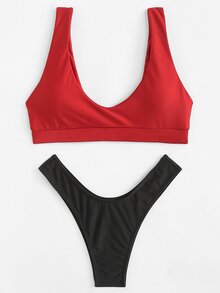 Two Tone Bikini Set