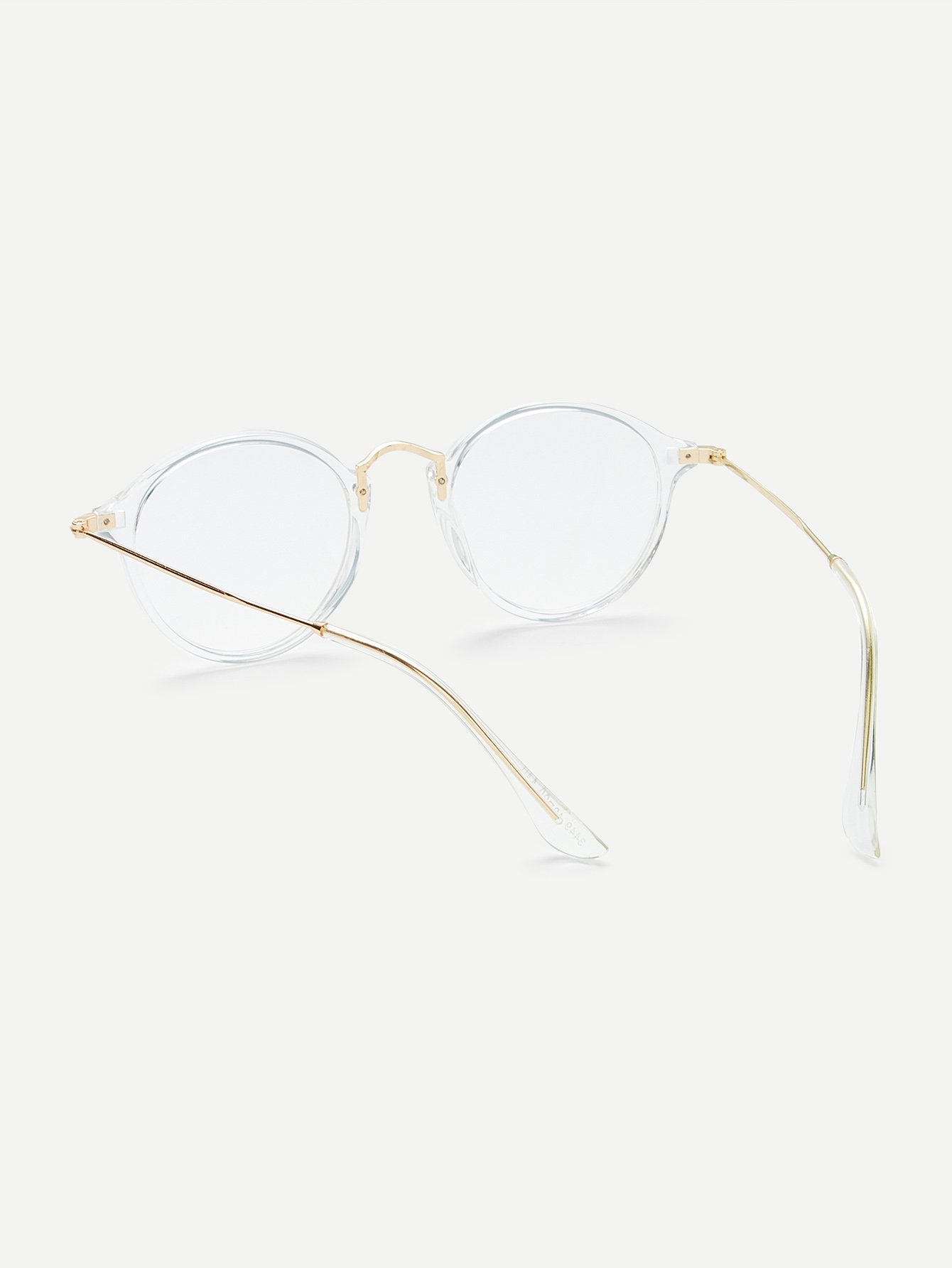 Transparent Frame Metal Top Bar GlassesFor Womenromwe
