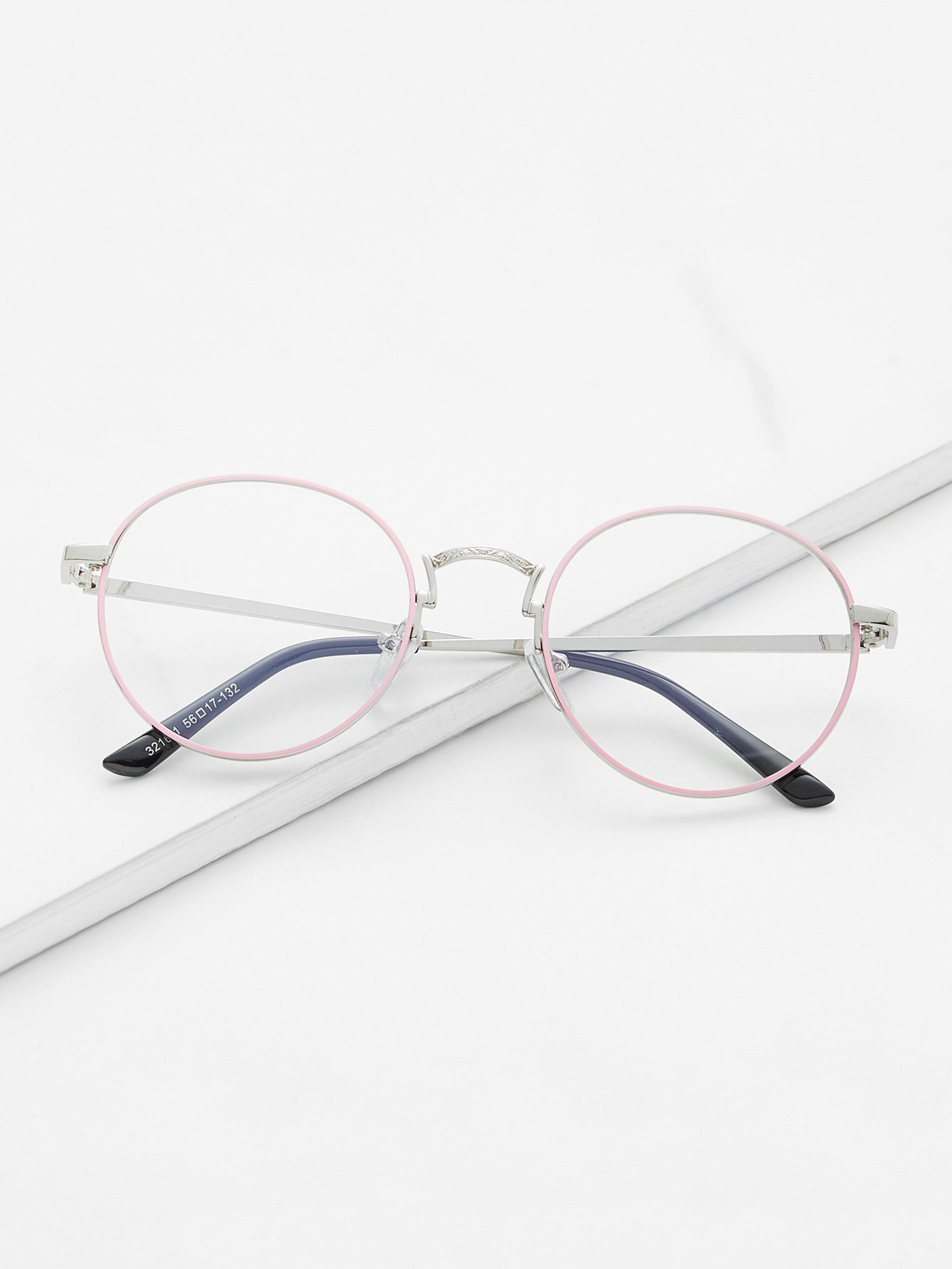 Metal Frame Clear Lens Round Glasses