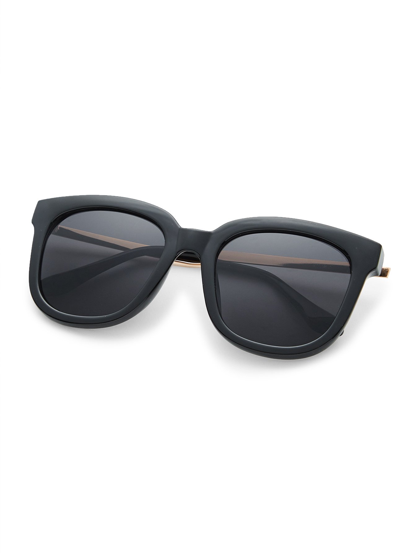 Retro Black Lenses Oversized Square Sunglasses SheIn(Sheinside)