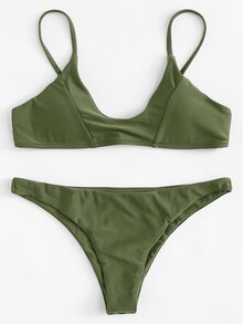 Adjustable Straps Bikini Set