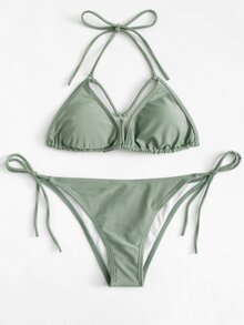 Self Tie Harness Bikini Set