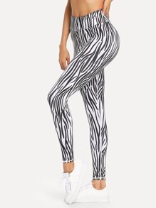 Zebra Pattern Leggings
